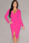 Long Sleeve Knee Length Dress